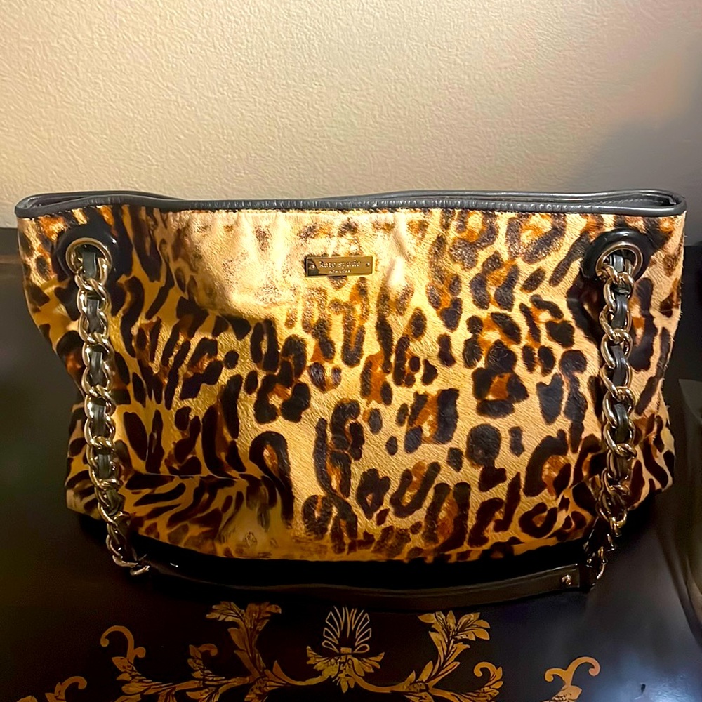 Kate Spade Beautiful Leopard Bag with Distressed look Vet Classy Look As well